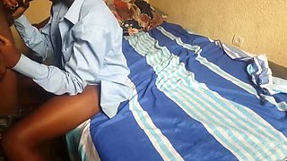 Hardcore Missionary Fuck with Busty Ebony Teen - Homemade African Sex