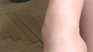 Dangling Smoking Vibrator Masturbation in the Office