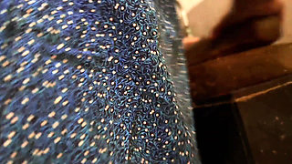 MILF Hot Aunty in Kitchen, She Was Horny When Cocking, I See Her Huge Tits & Big Ass & Start Handjob