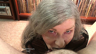 Black Lipstick Blowjob! CIM Show Swallow! Maxxximummilf