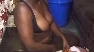 Hot Ebony Babe on Yoga