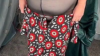 Mrs Mature Feet Stripping Down to Her Big White Granny Pants 424