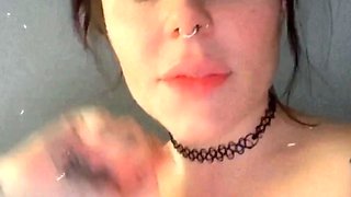 Chubby Brunette Big Boobs Dildo Masturbation