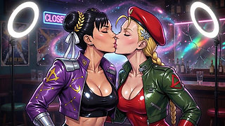 Cammy and Chun Li Kissing Ai