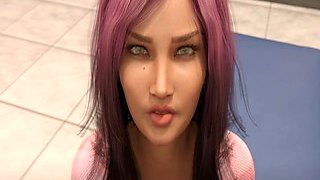 3D hentai with a big booty and big boobs