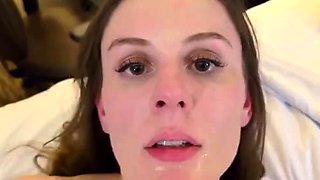 Busty cuckold brunette spreads her legs wide for bbc