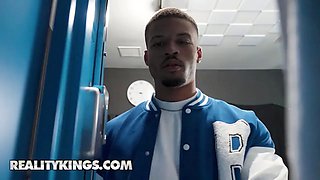 Reality kings - cheerleaders kylie rocket & Destiny Mira give rocket powers a wild locker room threeway