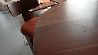 Stepson Comes Home to Lonely Stepmom - Massage Turns Into Hard Doggy