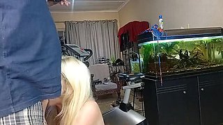 18 Blonde Teen Rides Dildo On Exercise Bike Until She Squirts