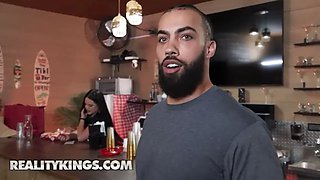 Reality kings - madalina moon gives her food critic a taste of her forms and a wild backroom handle