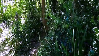 Mature Blonde Sue Masturbates in the Woods