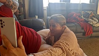 Finish him, hubby watches wife, wife sucking cock