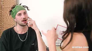 German Amateur Couple Plays Risky Truth or Dare Card Game - Hot Kissing & Riding Cock