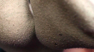 Latex Goddess and Dirty Socks for Her Feet Slave
