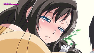 Hentai babe with huge tits gets fucked deep, moaning in animated bliss