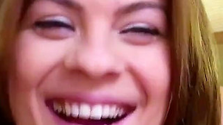 Horny teen with hairy pussy is spoken to and fucked at the party