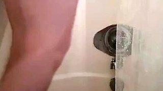 Awesome Big Boobs Blonde Masturbates In The Shower