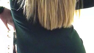 Blonde teen amateur teasing solo