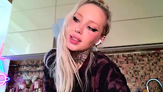 Busty blonde mature solo masturbation for webcam