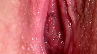 Super Close-up Wet Pink Pussy and Clit Orgasm