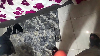 A Gulf Cuckold Films His Wife with the Driver, Fucking Her in the Ass with a Big Cock