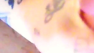 Cumshot From Daddy Courtesy of His Little Slut