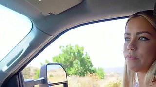 POV of a youthfull stepdaughter giving her dad blowjob