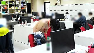 Secretary group sex hardcore fucking blond girl facia
