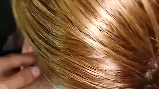 Blonde Sucks Me off Next to the Pc Live