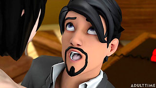Hentai Sex College Episode 6 - University Student Demonstrates Her Sexual Prowess on Stepdaddy's Cock