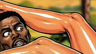 Pumpkin Hookup in Africa: White American Wife Rides Big African Cock