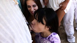 Liza Del Sierra have hardcore group sex outdoor