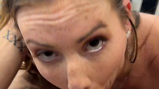 Teen hotties Kimmie & Mike indulge in a steamy POV BJ session