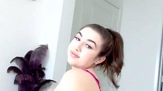 Fat Ass Webcam Striptease and Masturbation