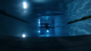 Underwater Swim at Night