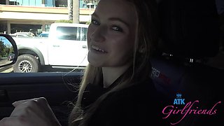 McKenzie Maes Beach POV: Public Pee, Car Pussy Rub  Teasing Blowjob