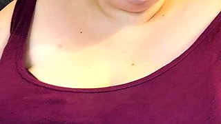 Chubby Brunette Big Boobs Dildo Masturbation