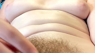 Hairy Pussy Heaven as I Fiddle and Twiddle My Beautiful Bush!