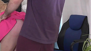 Stepmom Has a Hot New Pink Skirt and a Date with a Young Guy but Needs Her Stepson