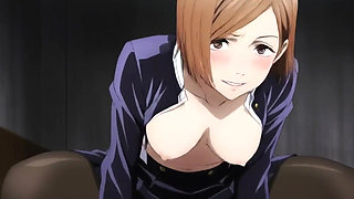 Jujutsu kaisen Nobara Sex Train Hentai Uncensored Anime Cartoon Student Japanese Indian Big ass tits cowgirl nipples play porn