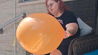 Big Beauty Nurse Vicki Has a Request to Blow up a Huge Balloon