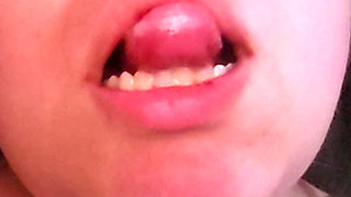 Using my vibrator then licking up my sweet cum