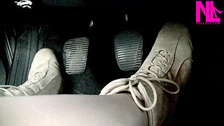 Driving and Pedal Pumping in Suede Soft Flat Boots