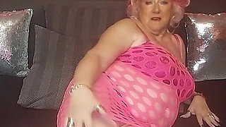 Horny Pink-haired Slut Fingers Wet Pussy to Explosive Orgasm