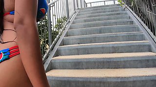 Thai girlfriend bubble butt anal fucking