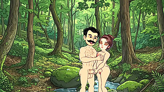 Big Boobs and Big Dick Funking Cartoon Video in Jungle Sex