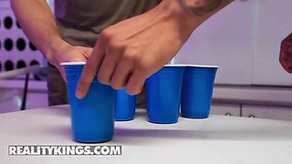 Reality kings - college stunners Selina Bentz and nikki nicole turn a dorm fest into a wild gangbang