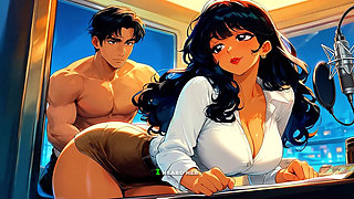 Podcast Host Takes Guest Live on Air - Studio Creampie Hentai - Ai Animation