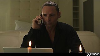 Libidinous Alexis Crystal and Marcello Bravo at tied up trailer