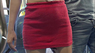 Student Being in the City Bus